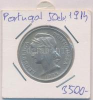 Portugália 1914. 50c Ag lezárt fóliában T:2 Portugal 1914. 50 Centavos in sealed foil C:XF Krause KM#561