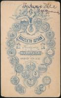 cca 1900 Baksay Béla (1879-?) nagykátai gyógyszerész portréja, keményhátú fotó Goszleth István budap...