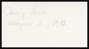 1987 Ország László feliratozott vintage alkotása, a magyar fotográfia avantgarde korszakából, 18x12 ...