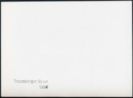 cca 1977 A magyar fotográfia avantgarde korszakából 4 db jelzett vintage fotó, 18x24 cm és 13x18 cm ...