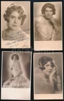 1927 Anday Piroska (Rosette Anday, 1903-1977) operaénekesnő aláírt fotója + 3 db fotó