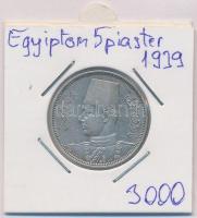 Egyiptom 1939. 5p Ag lezárt fóliában T:1-,2 Egypt 1939. 5 Piastres Ag in sealed foil C:AU,XF
