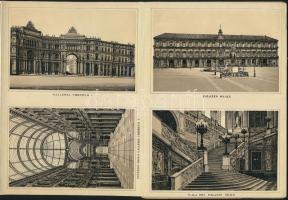 cca 1900 Ricordo di Napoli, leporelló könyvecske számos képpel, elváló félvászon kötésben
