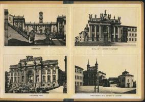cca 1900 Ricordo di Roma, leporelló könyvecske számos képpel, félvászon kötésben