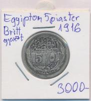 Egyiptom / Brit Protektorátus 1916. 5p Ag T:2- patina Egypt / British Protectorate 1916. 5 Piastres Ag C:VF patina