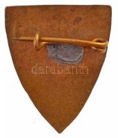 ~1930. "Budapesti Bajtársi Szolgálat" zománcozott jelvény (18x22mm) T:2