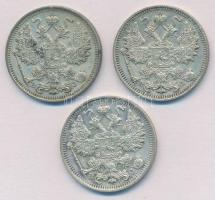 Orosz Birodalom 1914-1916. 15k Ag (3xklf) T:2
Russian Empire 1914-1916. 15 Kopeks Ag (3xdiff) C:XF