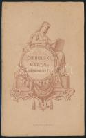 cca 1866 Ciehulski marosvásárhelyi műterméből,  vizitkártya méretű portré, 10x6 cm