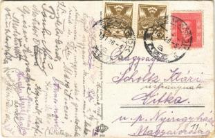 Késmárk, Kezmarok; látkép a zsinagógával. Kiadja Károlyi Rudolf / general view with the synagogue (E...