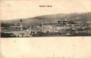 1907 Nyitra, Nitra; látkép, laktanya, püspöki vár. Kiadja Fürst Sz. 630. / general view, military barracks, bishop's castle (EK)