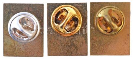 3db klf zománcozott, aranyozott "Zoo Budapest" jelvény; Daru, Búbosbanka és Egerészölyv (1...