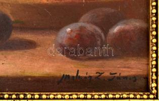 Molnár jelzéssel: Asztali csendélet. Olaj, karton, keretben, 30×37 cm