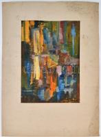 Barcsay jelzéssel: Kompozíció. Olaj, karton, 42×30 cm