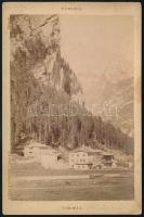 cca 1890 Carbonin/Schluderbach, Tirol, keményhátú fotó S. A. Knoll műterméből (Bruneck/Bozen), hátulján feliratozva, 17×11 cm