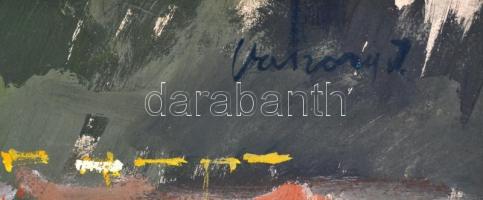 Vaszary jelzéssel: Csónakok. Vegyes technika, papír, 38×45 cm