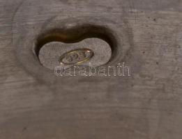 Ezüst(Ag) matt karperec, jelzett, 6×4,5 cm, nettó: 19 g