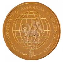 Lebó Ferenc (1960-) 1991. "Magyar Reformátusok II. Világtalálkozója" aranyozott fém emléké...