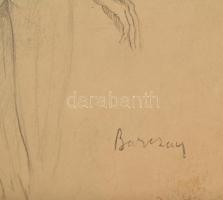 Barcsay jelzéssel: Tanulmány rajz. Ceruza, papír, 29×20 cm