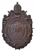 Vatikán 1917. "BENEDICTUS QUI DENIT M NOMINE DOMINI" Br jelvény (28x43mm) T:2 Vatican 1917. "BENEDICTUS QUI DENIT M NOMINE DOMINI" Br badge (28x43mm) C:XF