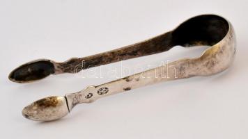 Ezüst(Ag) antik cukorfogó, jelzett, h: 11,5 cm, nettó: 34 g