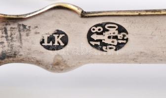 Ezüst(Ag) antik cukorfogó, jelzett, h: 11,5 cm, nettó: 34 g