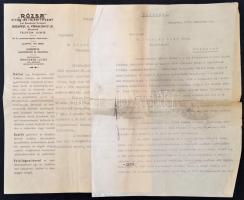 1936-1937 Rózsa virág- és tájkertészet áttelepítési tervének rajza, 47x60 cm, (II. ker. Vérhalom utc...