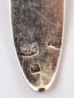 Ezüst(Ag) antik teás kanál, jelzett, h: 14 cm, nettó: 17,9 g