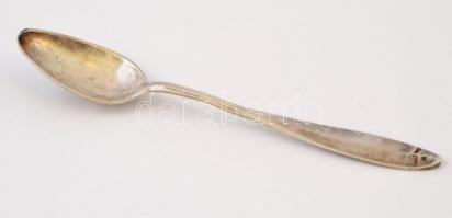 Ezüst(Ag) antik teás kanál, jelzett, h: 14 cm, nettó: 17,5 g