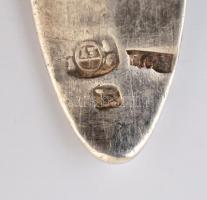 Ezüst(Ag) antik teás kanál, jelzett, h: 14 cm, nettó: 17,5 g