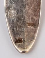 Ezüst(Ag) antik teás kanál, jelzett, h: 14 cm, nettó: 16,5 g