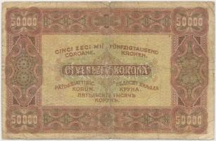 1923. 50.000K "Orell Füssli" piros sor- és sorozatszám T:III-
Hungary 1923. 50.000 Korona...