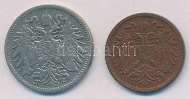 Ausztria 1894. 20h Ni + 1906. 2h Br T:2
Austria 1894. 20 Heller Ni + 1906. 2 Heller Br C:XF