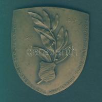 1937. "Magyar Általános Hitelbank Tisztviselőinek Sportegylete" Br emlékplakett. Szign:Z.Kiss T:2