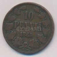 Finnország 1865. 10p Cu "II. Sándor" T:2- ph.
Finland 1865. 10 Pennia Cu "Alexander ...