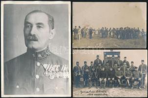 cca 1900-1945 Katonai fotó hagyaték, portrék, életképek, köztük keményhátúak is, fotómásolat, stb., ...