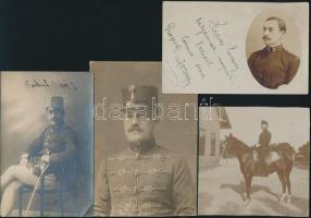 cca 1900-1945 Katonai fotó hagyaték, portrék, életképek, köztük keményhátúak is, fotómásolat, stb., ...