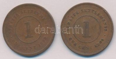 Straits Settlements / Brit gyarmat 1889. 1c Br "Viktória" + 1904. 1c Br "VII. Eduárd&...