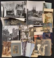 Vegyes fotó tétel: portrék, családi képek, életképek, kevés városkép, szobabelső, stb., összesen kb....