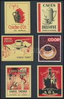 18 db nagyméretű belga gyufacímke 3 lapra ragasztva