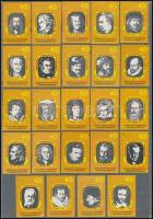 42 db német gyufacímke híres írókról, híres zeneszerzőkről, zenészekről