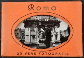 Vegyes régi leporelló tétel, különféle városképes, műemlékes fotósorozatok: Velence, Róma, Nápoly, F...