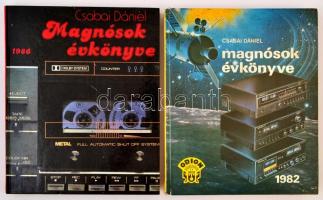 Csabai Dániel: Magnósok évkönyve 1982, 1986. Bp., 1982, 1986, Műszaki Könyvkiadó. Kiadói kartonált kötés, kissé kopottas állapotban.