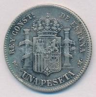 Spanyolország 1891PG-M 1P Ag "XIII. Alfonz" T:2
Spain 1891PG-M 1 Peseta Ag "Alfonso ...