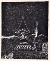 Lajos Ferenc: Ázsia. Magyar Grafikusok Könyvei IV. Bp.,[1944], Szépmíves Műhely,(Kiss János-ny.), 2 ...