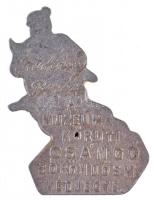 ~1910. "A Múzeum Körúti Csángó Bőröndös M. védjegye" ezüstözött fém védjegy (15x24mm) T:2