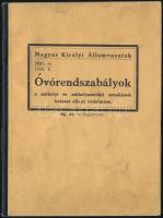 1925 Bp., Magyar Királyi Államvasutak óvórendszabályok, 31p