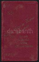 1931 Miskolc, Székely, győri és Morvai férfi ruha kereskedés feliratos bőr előjegyzési naptár 13 cm