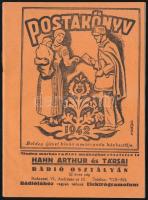 1942 Boldog újévet kíván a m. kir. posta kézbesítője, Postakönyv, sok reklámmal, 32p