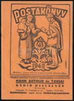 1942 "Boldog újévet kíván a m. kir. posta kézbesítője", Postakönyv, sok reklámmal, 32p