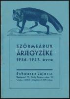 1936 Szőrmeáruk árjegyzéke az 1936-1937. évre, hátul foltos, 8p